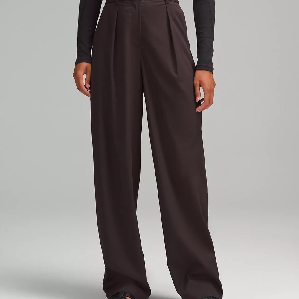 lululemon Pleat-Front High-Rise Trousers - Espresso
